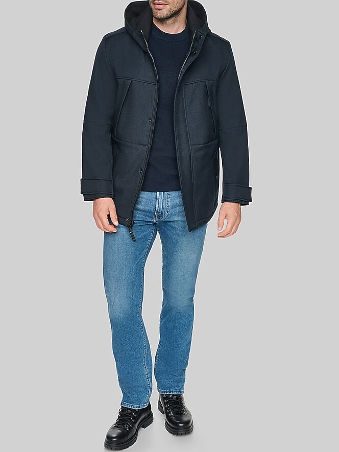Andrew Marc Houndstooth Softshell Parka