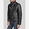 Andrew Marc Lambskin Stand Collar Jacket with Bib
