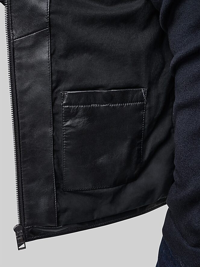 Andrew Marc Aged Lambskin Racer Jacket