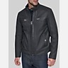 Andrew Marc Nubuck Leather Racer Jacket