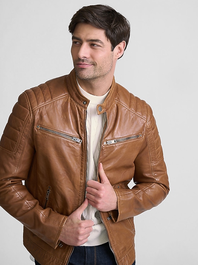 Mauritius Derry Moto Jacket Cognac