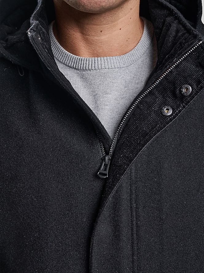 Cole Haan Wool Field Coat with Corduroy Combo