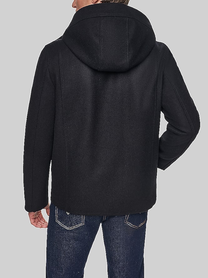 Cole Haan Wool Field Coat with Corduroy Combo