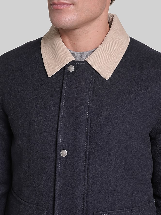 Cole Haan Corduroy Collar Barn Jacket