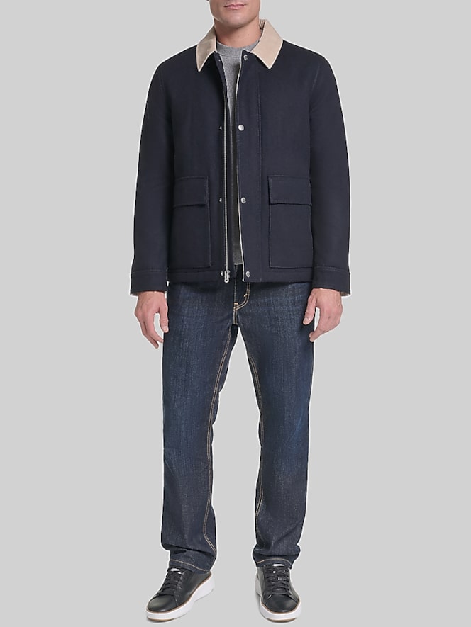 Cole Haan Corduroy Collar Barn Jacket