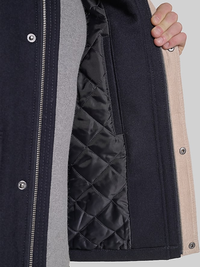 Cole Haan Corduroy Collar Barn Jacket