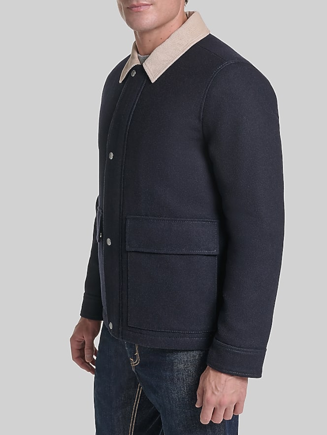 Cole Haan Corduroy Collar Barn Jacket