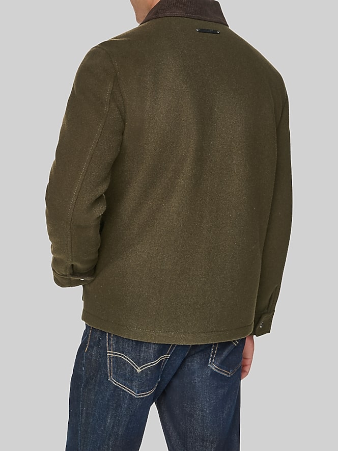 Cole Haan Corduroy Collar Barn Jacket, Olive - Image 4 of 7