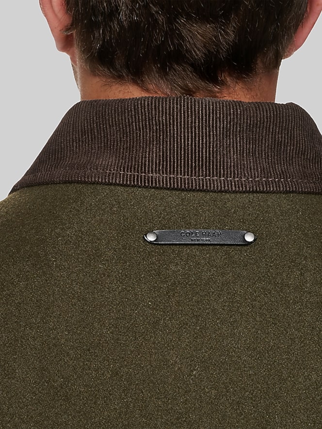 Cole Haan Corduroy Collar Barn Jacket, Olive - Image 7 of 7