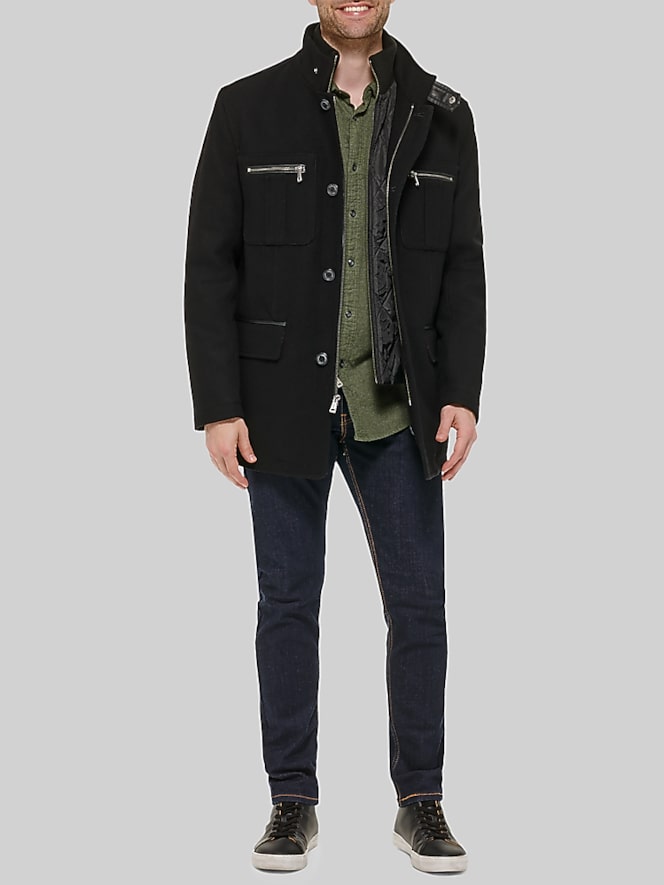 Cole Haan Melton Wool Car Coat