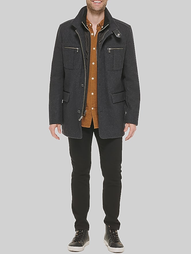 Cole Haan Melton Wool Car Coat