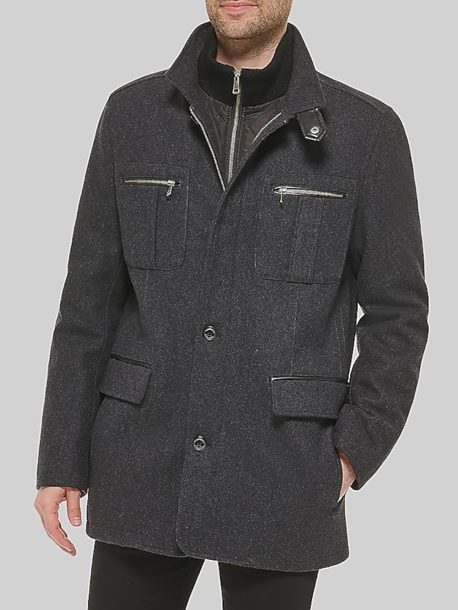 Cole Haan Melton Wool Car Coat