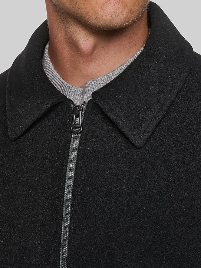 Cole Haan Shirt Collar Wool Plush Jacket