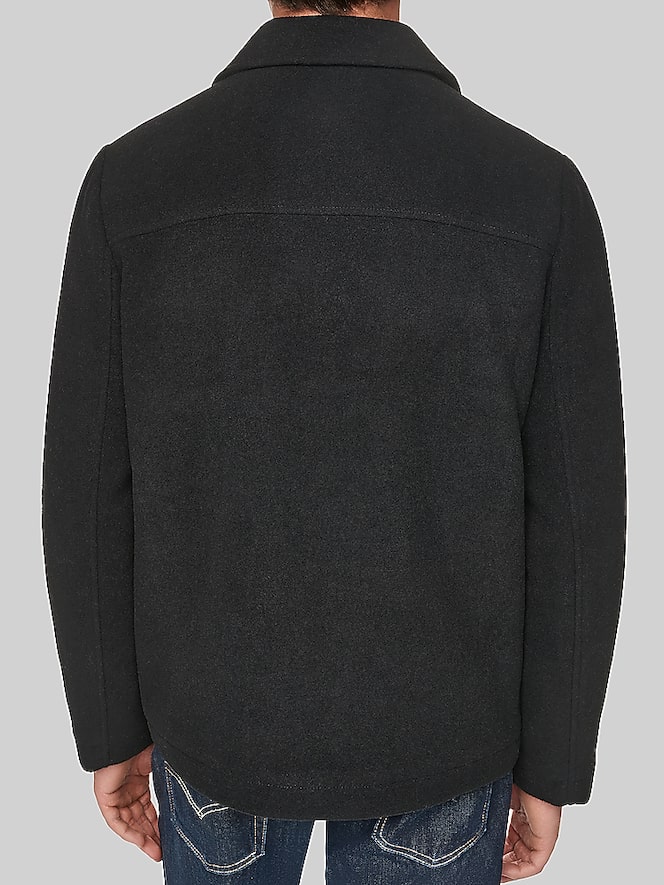 Cole Haan Shirt Collar Wool Plush Jacket
