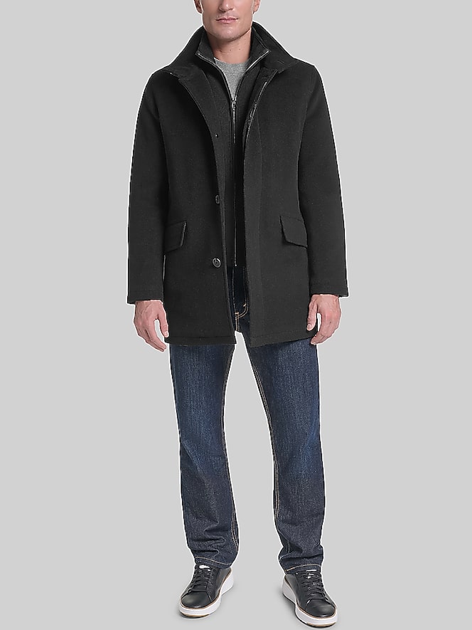 Cole Haan Shirt Collar Wool Blend Jacket