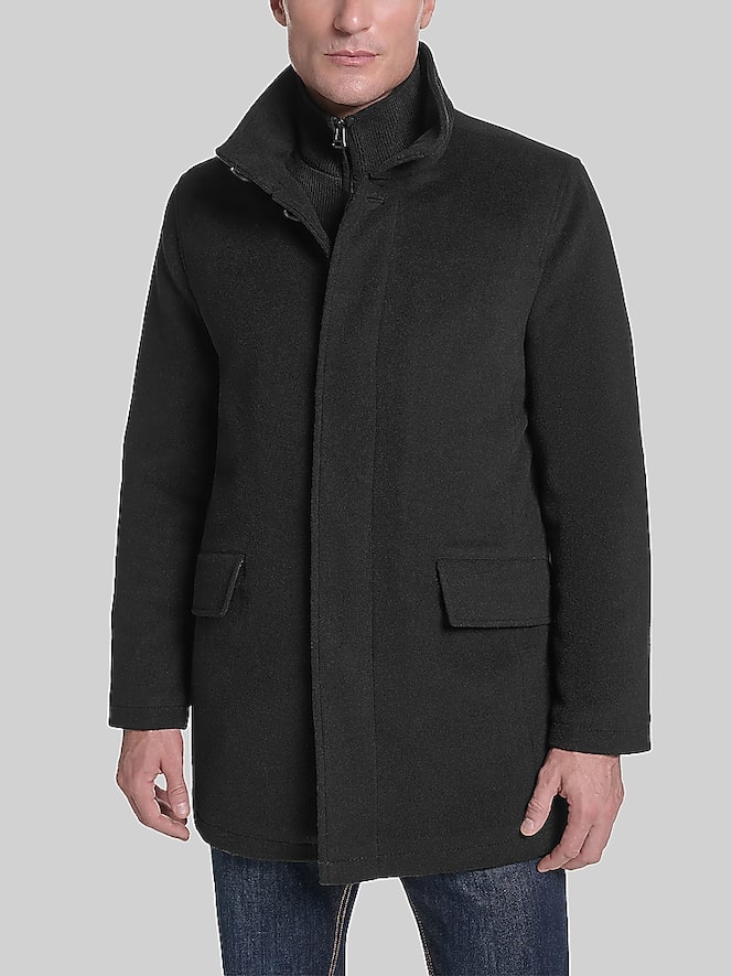 Cole Haan Shirt Collar Wool Blend Jacket