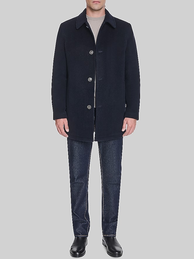 Cole Haan Wool Blend Button Front Coat