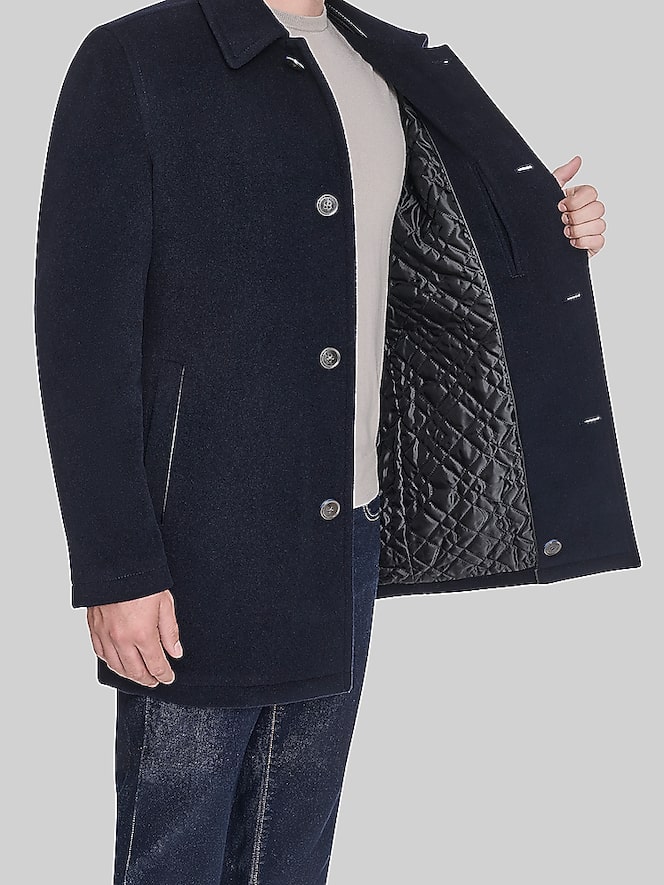 Cole Haan Wool Blend Button Front Coat