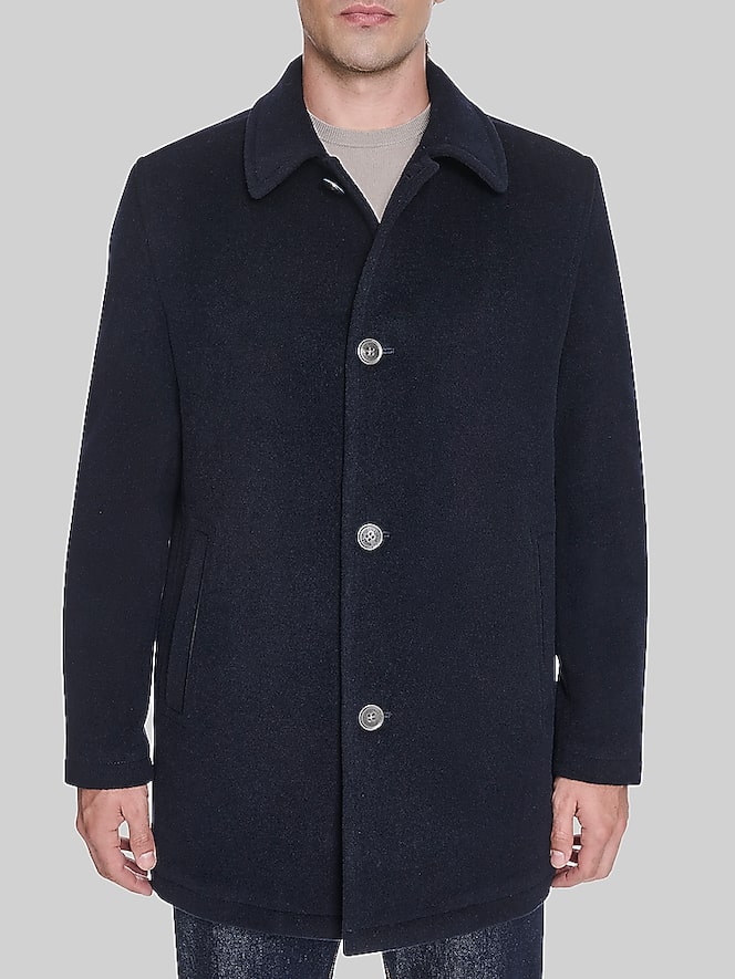 Cole Haan Wool Blend Button Front Coat