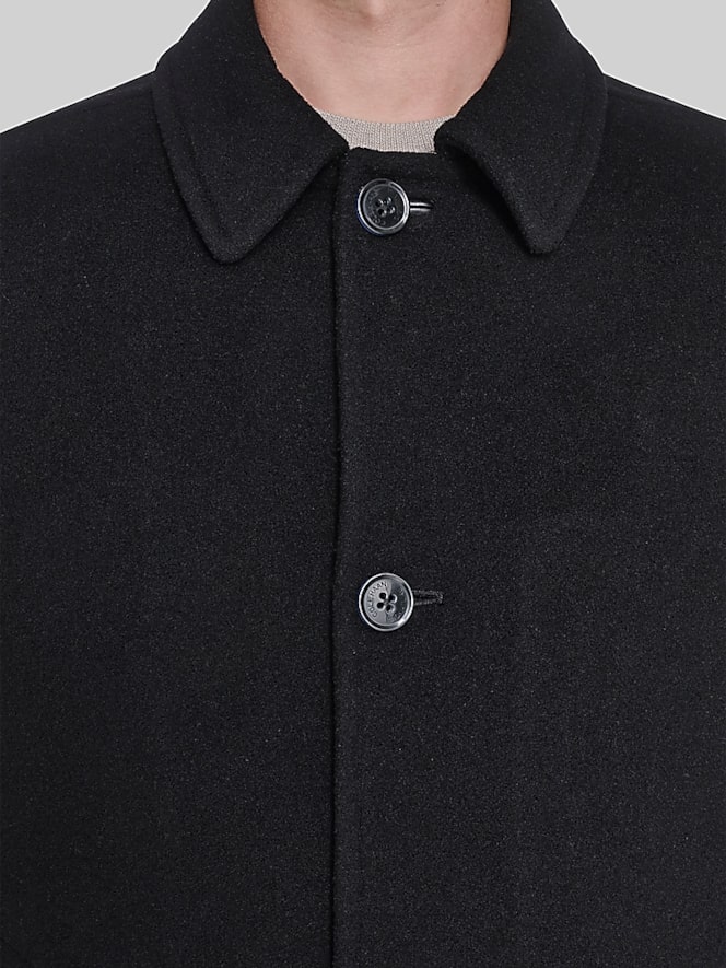 Cole Haan Wool Blend Button Front Coat, Black - Image 2 of 7