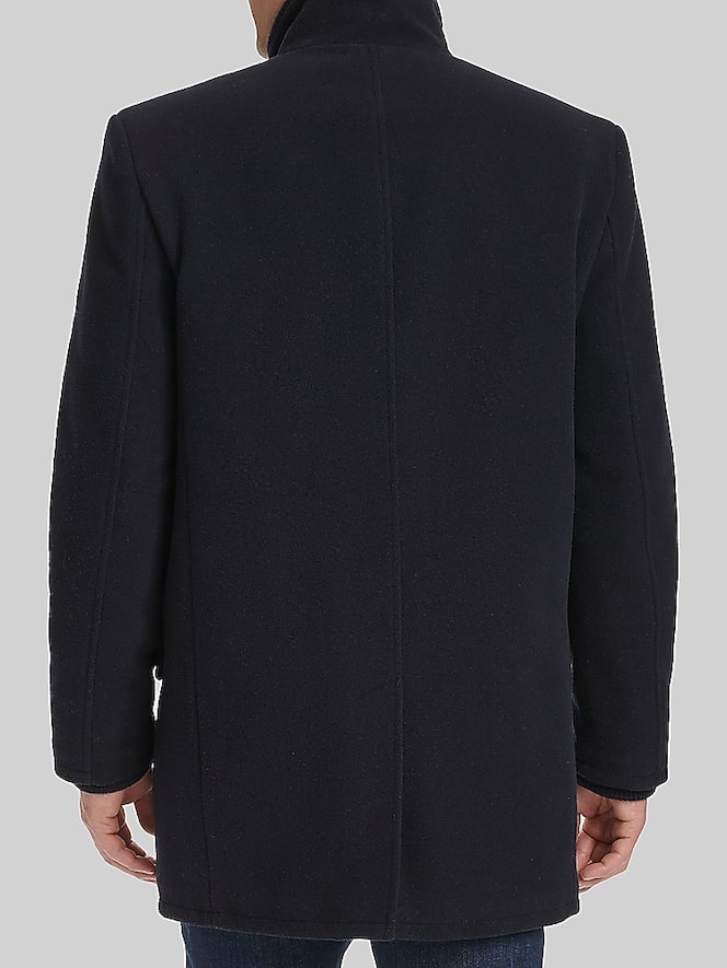 Cole Haan Wool Blend Standup Collar Car Coat