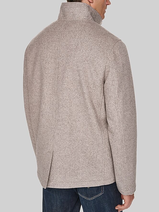 Cole Haan Wool Blend Twill Bomber Jacket