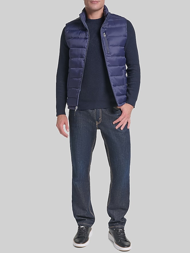Cole Haan Zip Front Quilted Vest