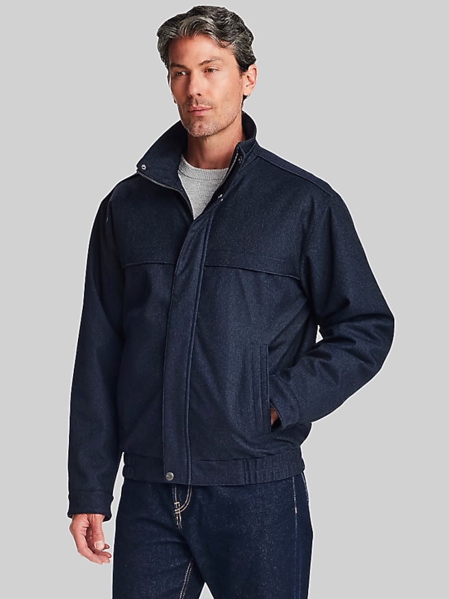 Weatherproof Weatherproof Twill Bomber Navy Solid