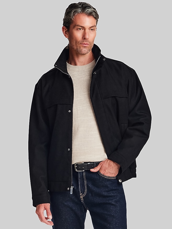 Weatherproof Weatherproof Twill Bomber Black Solid