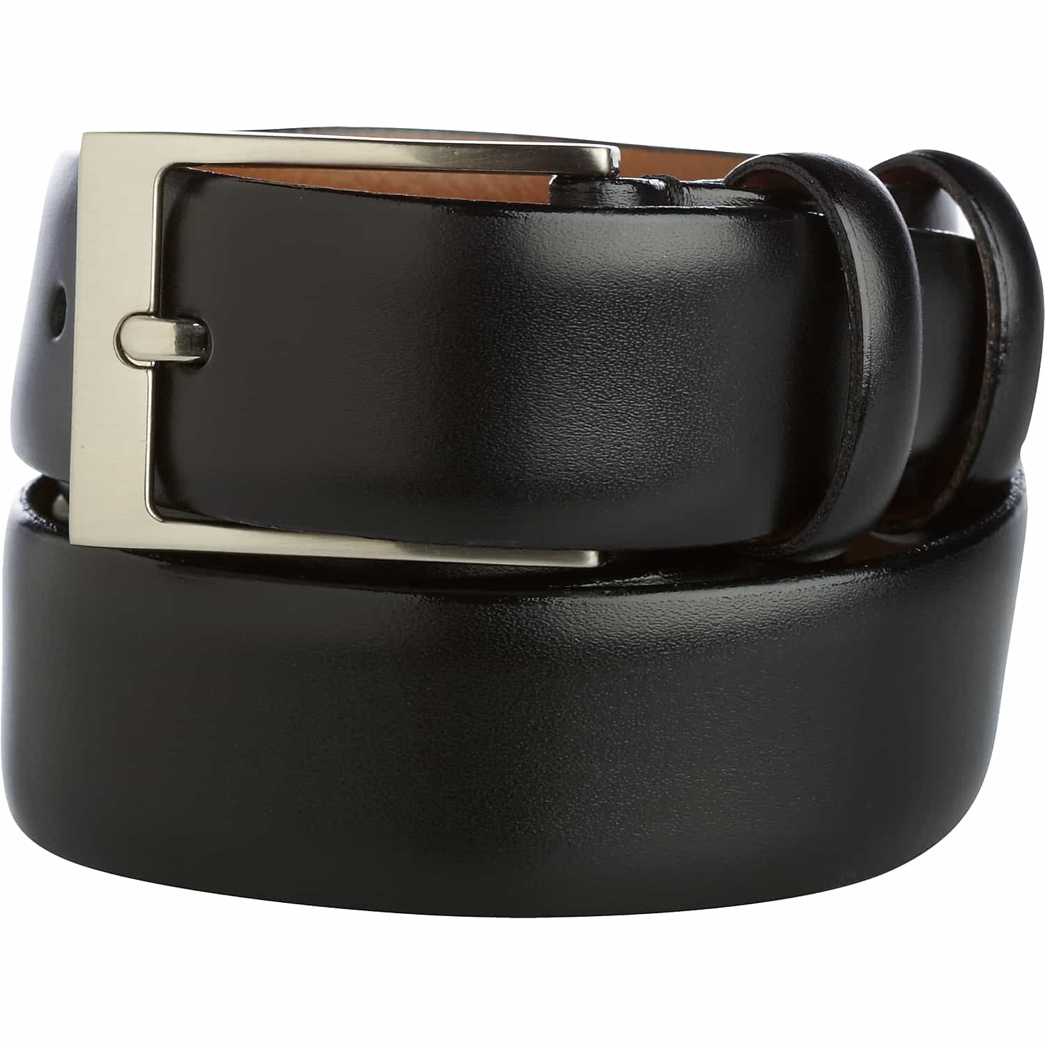 Egara Men’s Double Loop Full-Grain Italian Leather Belt in Black – Size 40 Waist Dress Belt for Suits, Tuxedos and Casual Pants