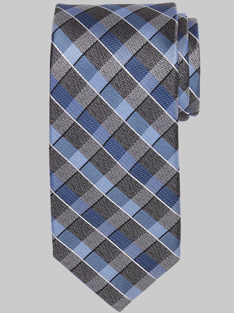 Pronto Uomo Narrow Plaid Silk Tie