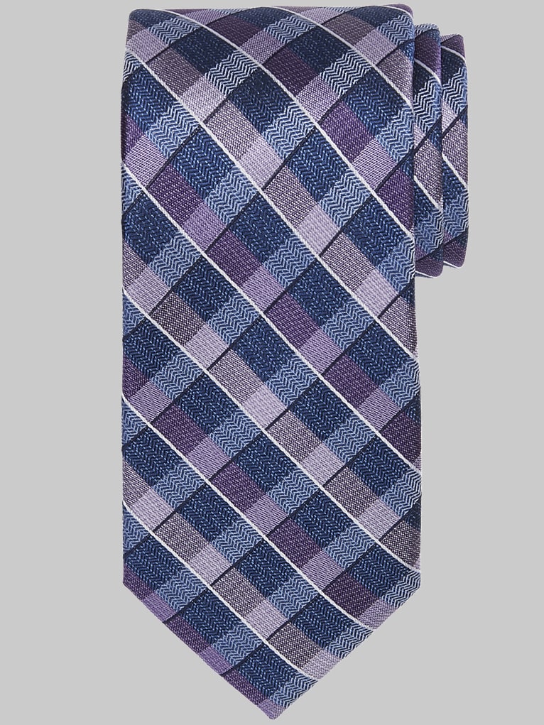 Pronto Uomo Narrow Plaid Silk Tie
