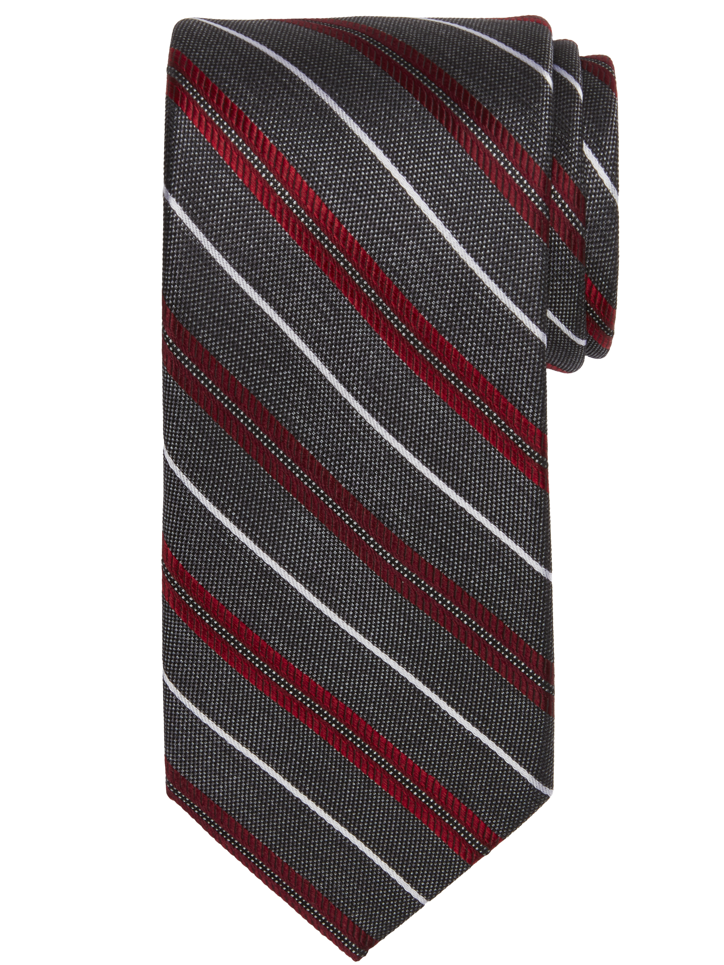 Tie(BLACK) ネクタイ Silk Stripe Narrow