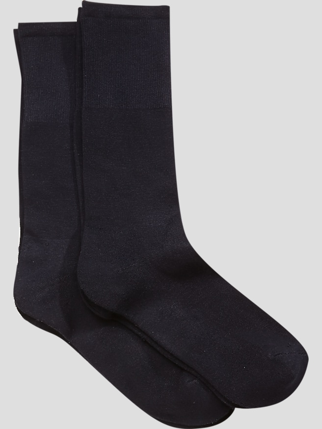 Pronto Uomo Men's Bamboo Blend Socks, 2-pack , Navy / Blue
