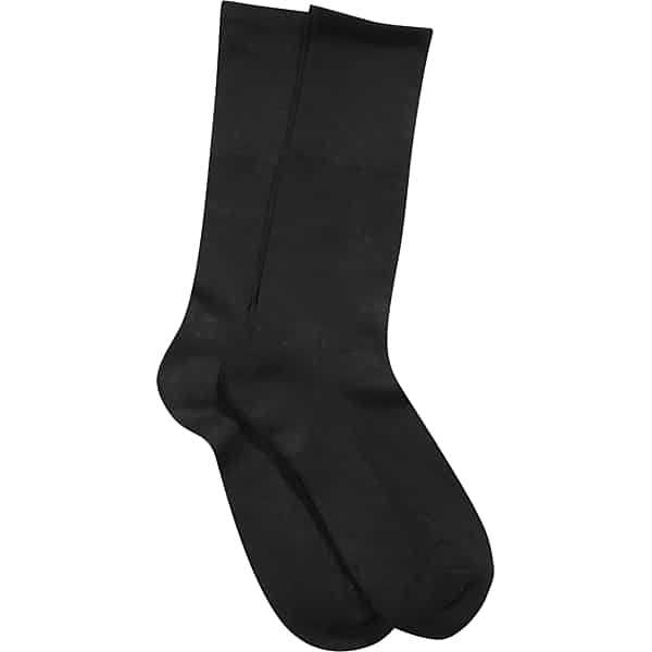 Pronto Uomo Men's Bamboo Blend Socks 2-Pack Black - Size: One Size - Only Available at Men's Wearhouse