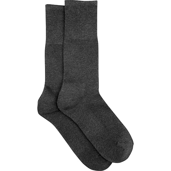 Pronto Uomo Men's Bamboo Blend Socks 2-Pack Charcoal - Size: One Size - Only Available at Men's Wearhouse