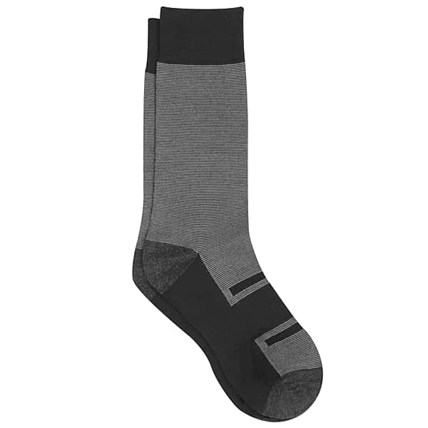Pronto Uomo Men's Micro Stripe Pima Cotton Dress Socks, 1-pair Black - Size: One Size - Only Available at Men's Wearhouse TMW808C80002