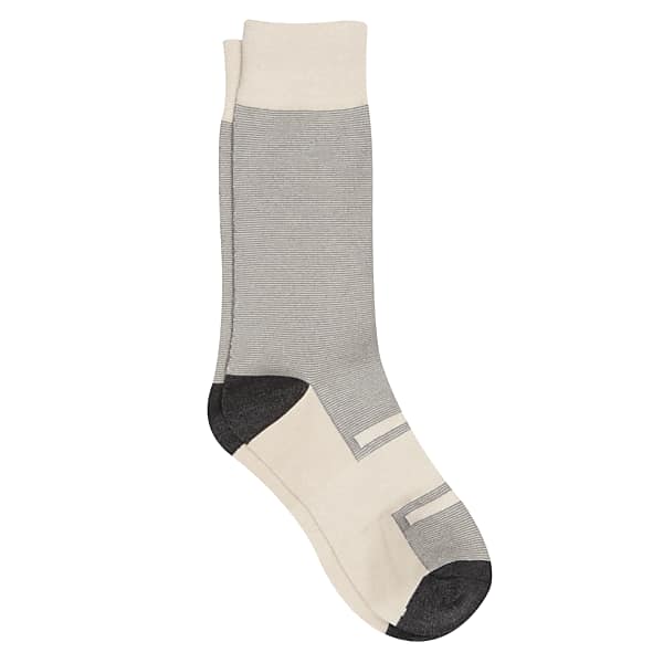 Pronto Uomo Men's Micro Stripe Pima Cotton Dress Socks, 1-pair Tan Twist - Size: One Size - Only Available at Men's Wearhouse TMW808C80018