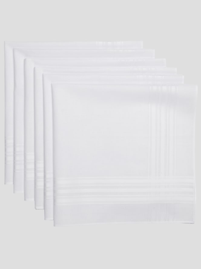 Pronto Uomo Classic Cotton Handkerchiefs, 6-Pack
