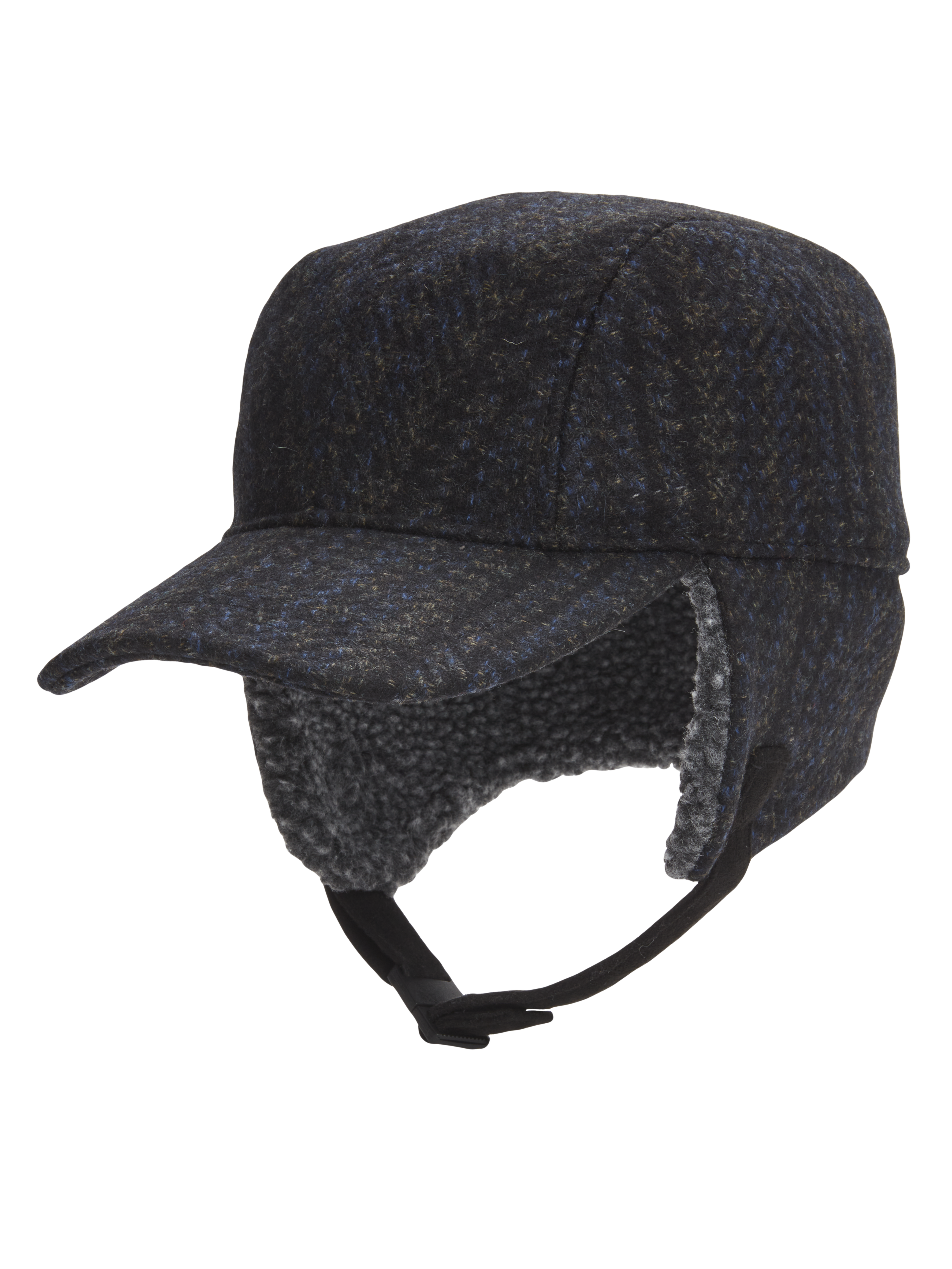 Shadow Plaid Earflap Winter Cap