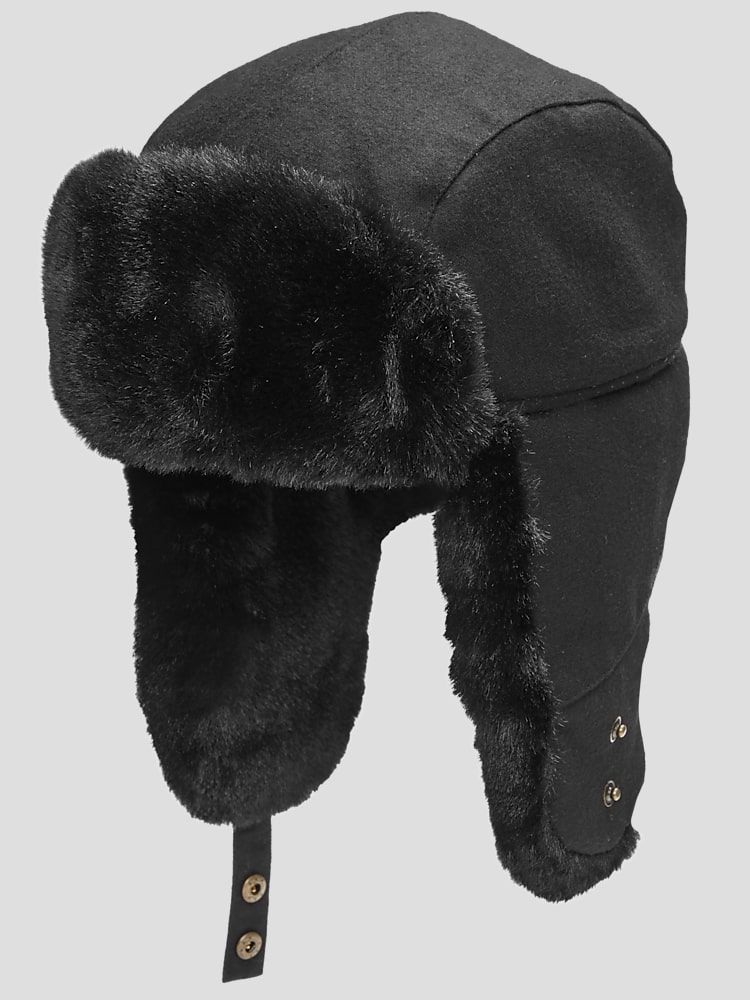 Biltmore Solid Flannel Trapper Hat Hats Men s Wearhouse