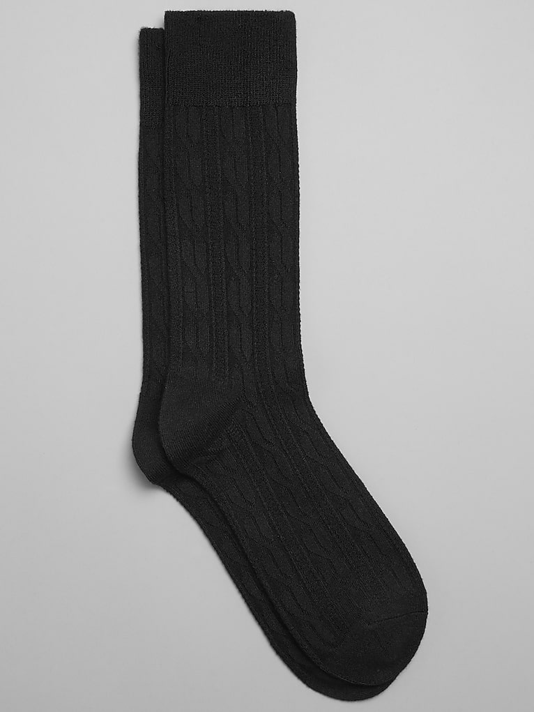 Joseph Abboud Cashmere Blend Cable Knit Socks