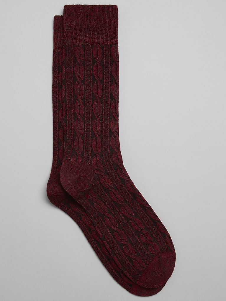 Joseph Abboud Cashmere Blend Cable Knit Socks