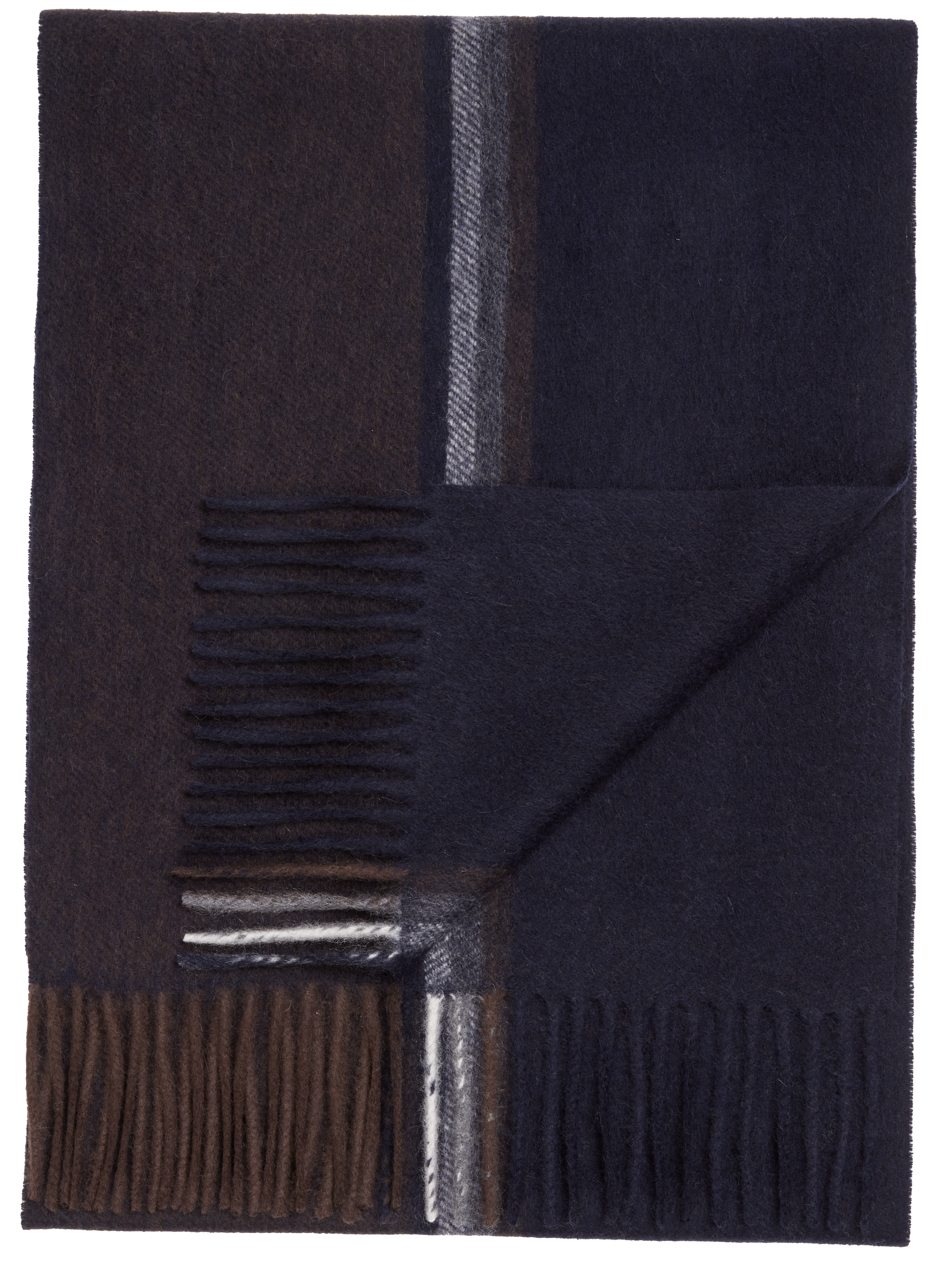 Colorblock Stripe Cashmere Scarf