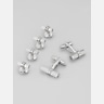 Pronto Uomo Etched Wrapped Stem Cufflink and Stud Set