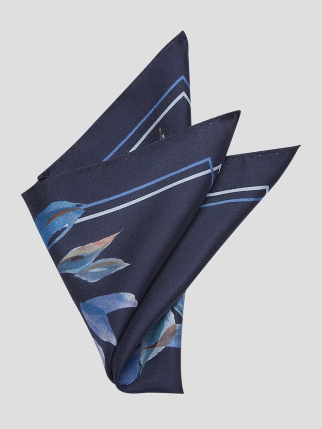 Joseph Abboud Watercolor Floral Silk Pocket Square