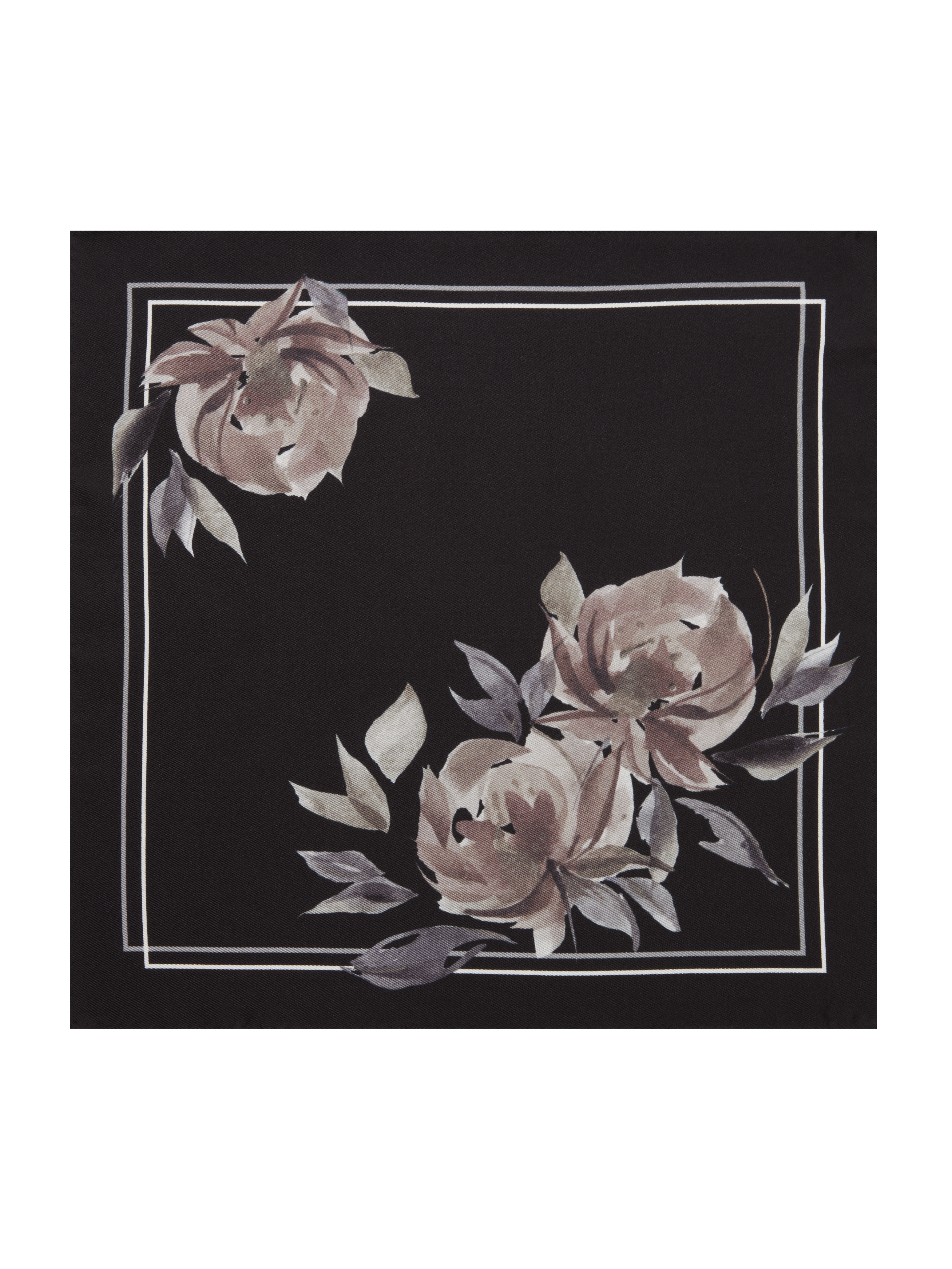 Watercolor Floral Silk Pocket Square