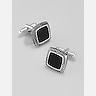 Pronto Uomo Etched Square Frame Cufflink and Stud Set