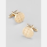 Pronto Uomo Etched Plaid Round Cufflink and Stud Set
