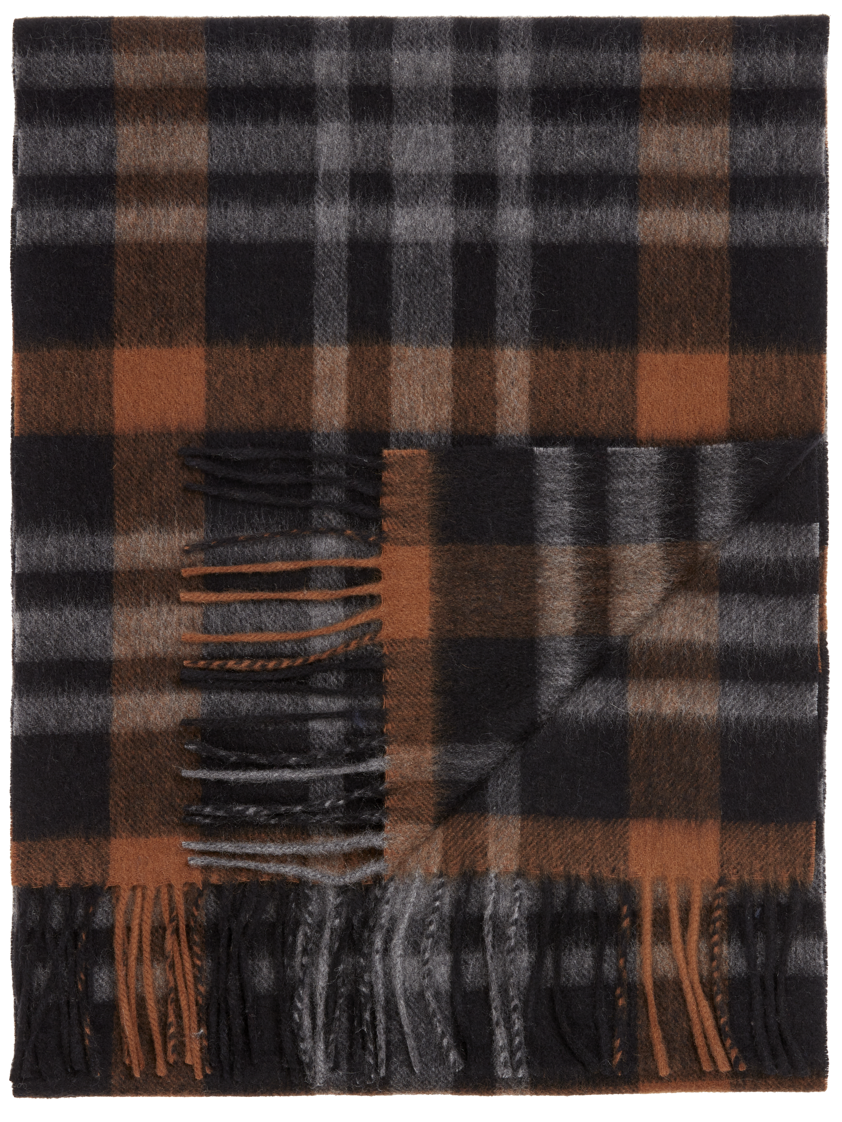 Plaid Cashmere Scarf